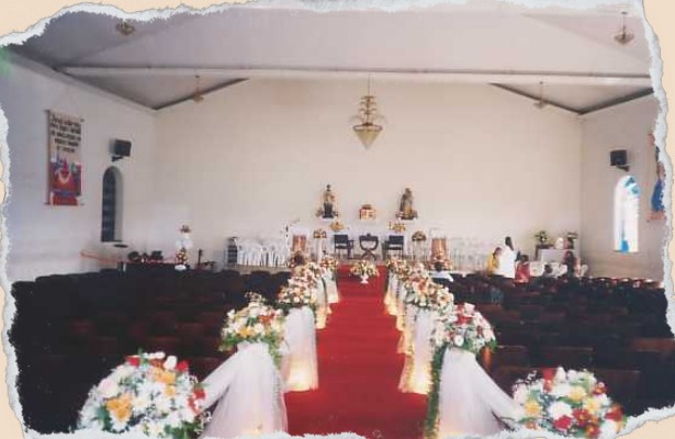 Interior da igreja antes das pinturas