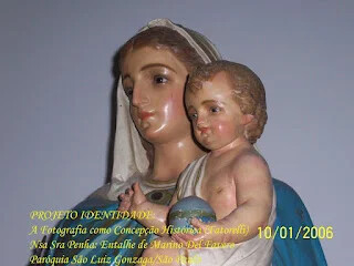 Detalhe do rosto da imagem de Nossa Senhora da Penha, 2006